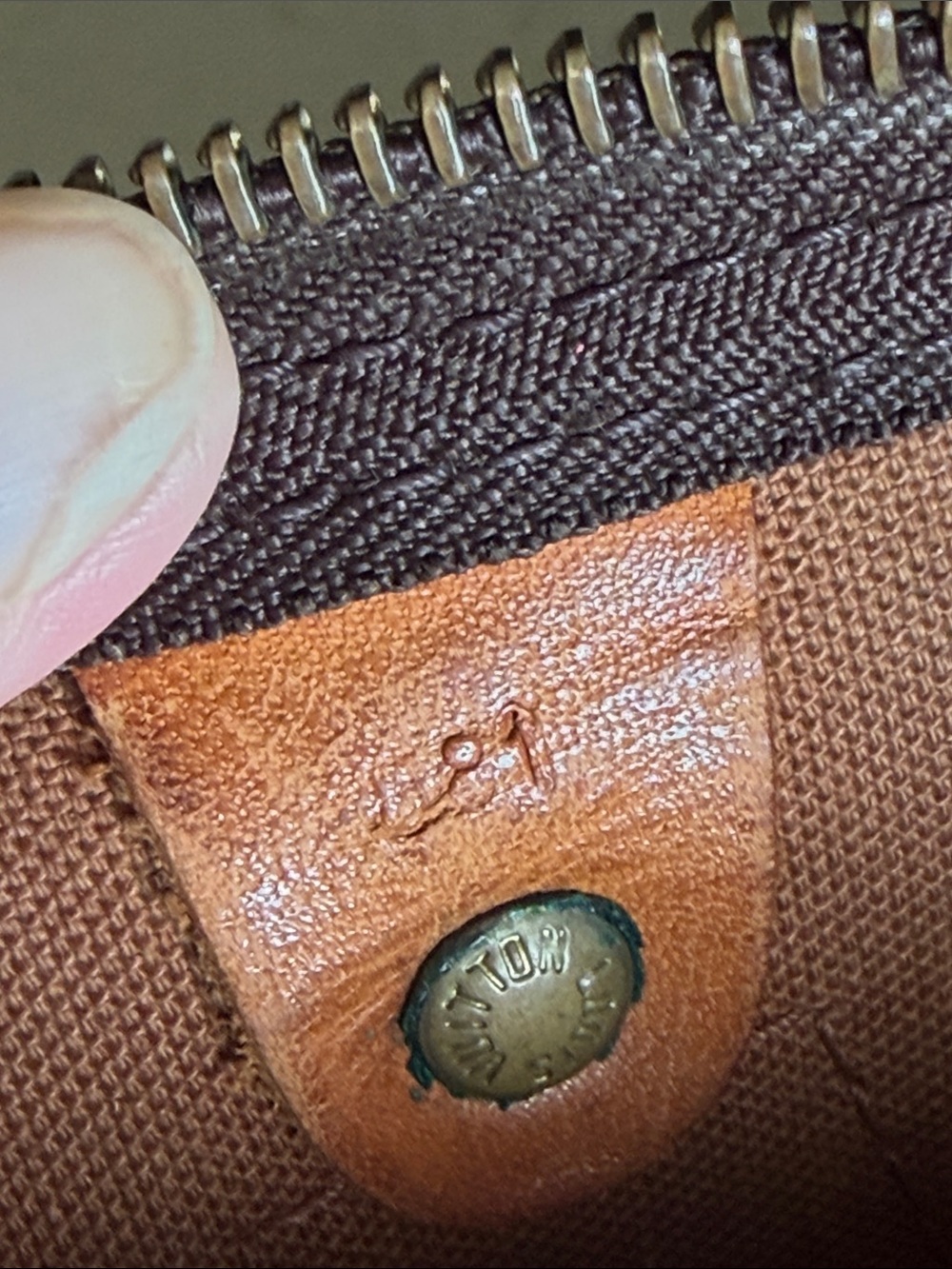 Louis Vuitton Brown Monogram Canvas Satchel with Tan Leather Handles - Picture 12 of 14